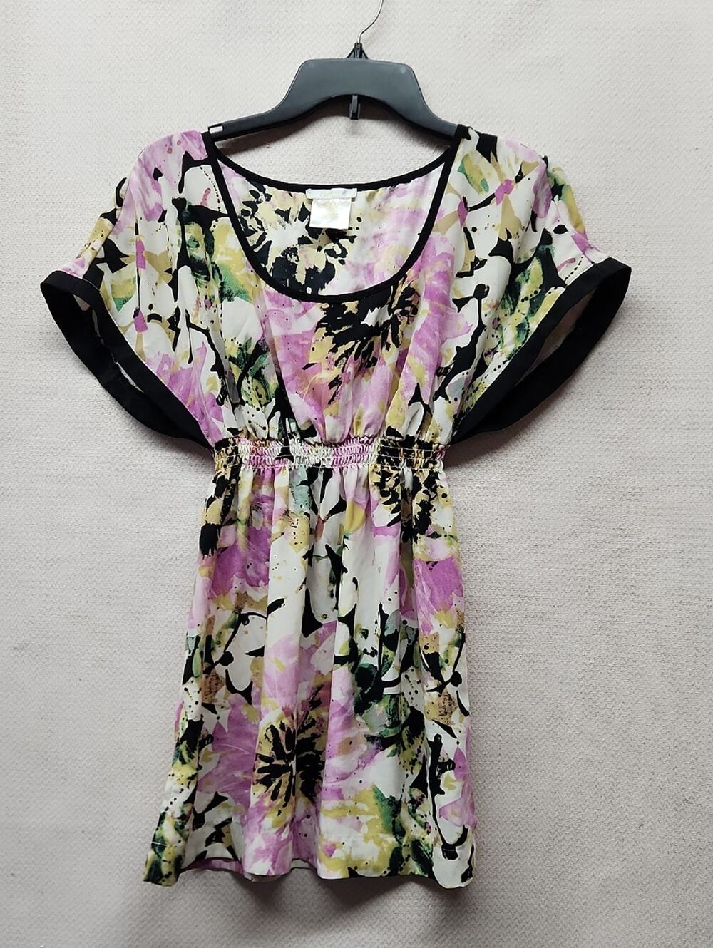 🚨2/$25 or 5/$50🚨Matty M Floral Scoop Neck Tunic - Black, Purple, Yellow